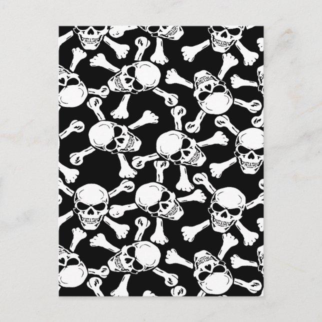 CARTE POSTALE MOTIF DE CROSSBONNES DES HABILETÉS GOTHIQUES (Devant)