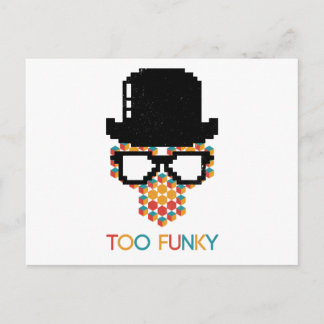 Carte Postale Motif de cube de singe funky isométrique