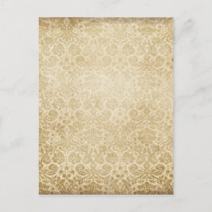 Carte Postale Motif de Damas Brown clair