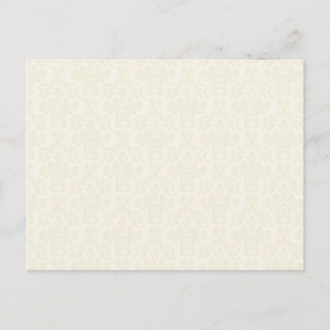 Carte Postale Motif de Damas de crème (Devant)