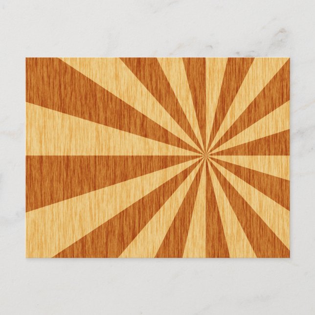 Carte Postale motif de démarrage à grains de bois (Devant)
