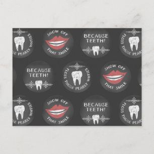 Carte Postale Motif de dentiste mignon - Hygiéniste dentaire drô