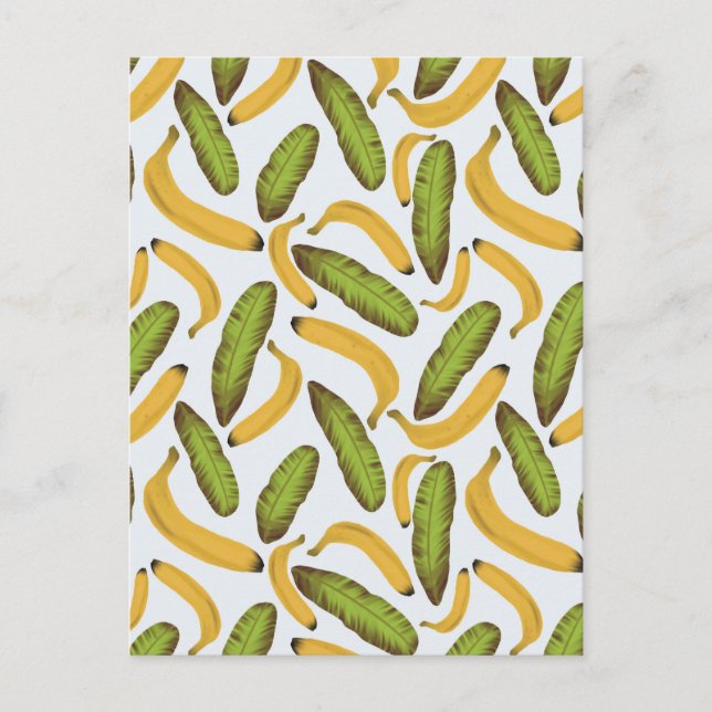 Carte Postale Motif de feuille de banane tropicale (Devant)