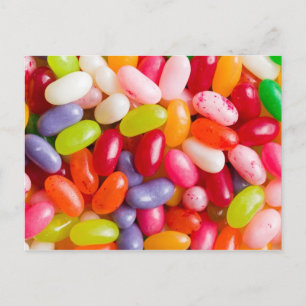 Carte Postale Motif de fèves de gelée