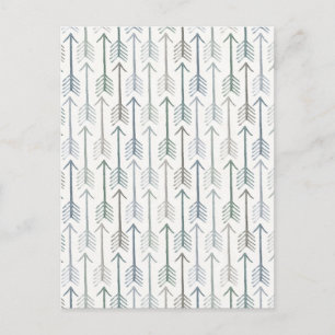 Carte Postale Motif de flèches d'aquarelle