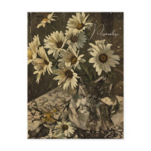 Motif de fleur sauvage Daisy vintage, ancienne pho
