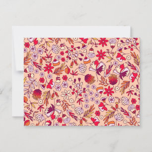 Carte Postale Motif de fleurs
