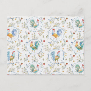 Carte Postale Motif de fleurs de pays