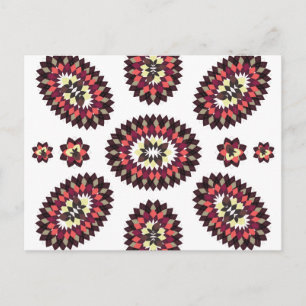 Carte Postale Motif de fleurs Mandala