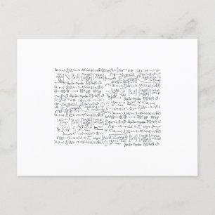 Carte Postale Motif de formules mathématiques