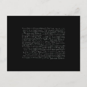 Carte Postale Motif de formules mathématiques