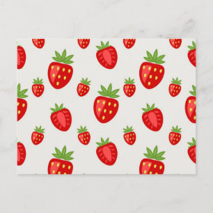 Carte Postale Motif de fraises