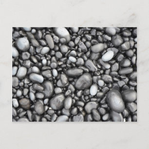Carte Postale Motif de galets de lave noire