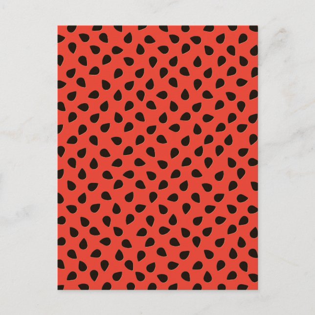 Carte Postale Motif de graines de pastèque (Devant)