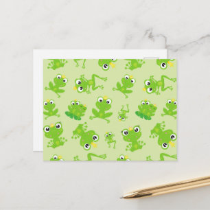 Carte Postale Motif de grenouille, Grenouilles mignonnes, Grenou
