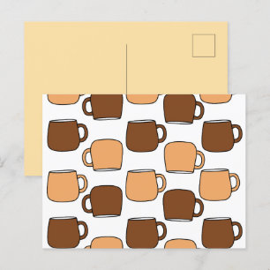 Carte Postale Motif de la coupe du café