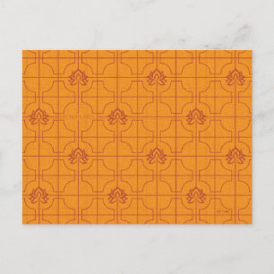 Carte Postale Motif de la grille du Lotus d'or - Le Lotus blanc