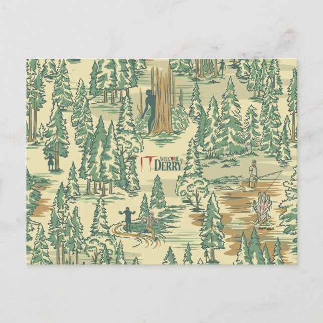 Carte Postale MOTIF de la pêche forestière IT (Devant)