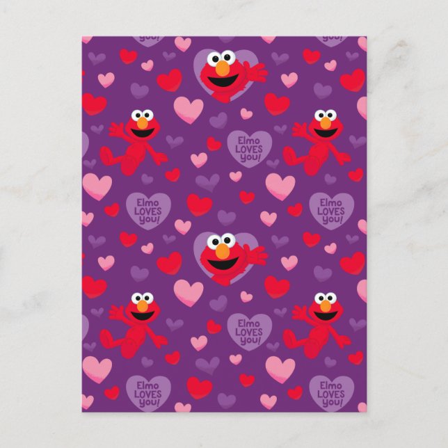 Carte Postale Motif de la Saint-Valentin Elmo vous aime (Devant)