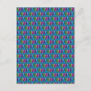 Carte Postale Motif de la Saint-Valentin Rétro Cœurs            