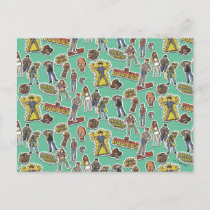 Carte Postale Motif de l'autocollant rétro Goonies