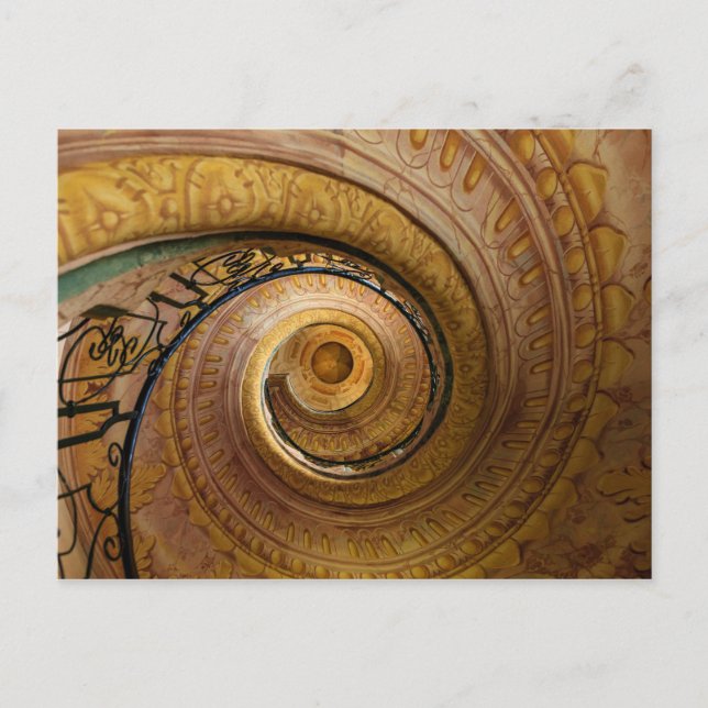 Carte Postale Motif de l'escalier de Swirl (Devant)