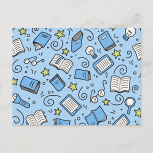 Carte Postale Motif de livre