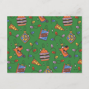 Carte Postale Motif de lumières de snack de vacances de Scooby-D