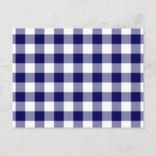 Carte Postale Motif de marine et de En vichy blanc