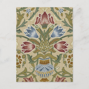 Carte Postale Motif de papier peint floral brocart de William Mo