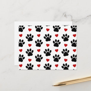 Carte Postale Motif De Pâtes, Pâtes De Chien, Pâtes Noires, Coeu