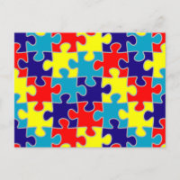 Motif de puzzle de sensibilisation à l'autisme TSA