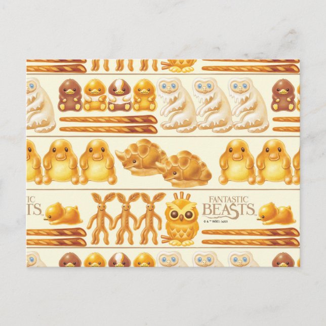 Carte Postale Motif de rangées de friandises de la boulangerie K (Devant)