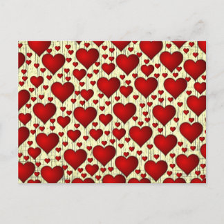 Carte Postale Motif de Red Hearts