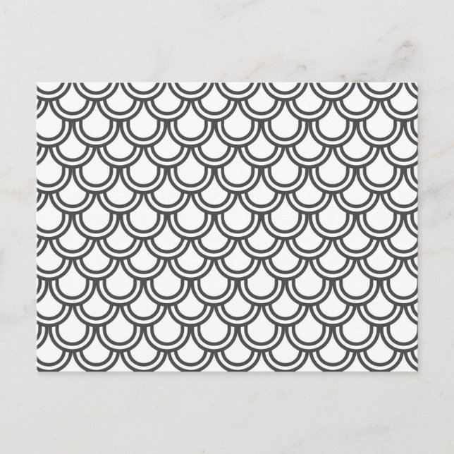 Carte Postale Motif de saint bascule noir blanc moderne (Devant)