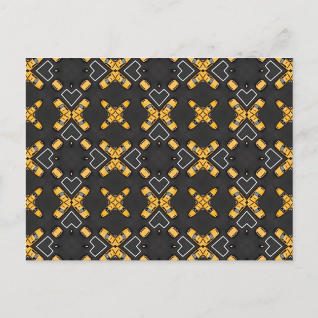 Carte Postale Motif de taxi jaune vif (Devant)