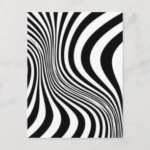 Carte Postale Motif de texture d'impression de peau de zèbre