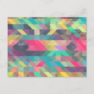Carte Postale Motif de triangles géométriques cool