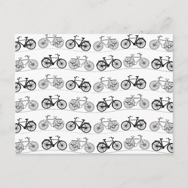 Carte Postale Motif de vélo rétro (Devant)