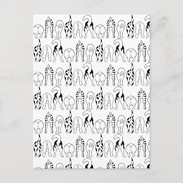 Carte Postale Motif des boutons de chien (Devant)