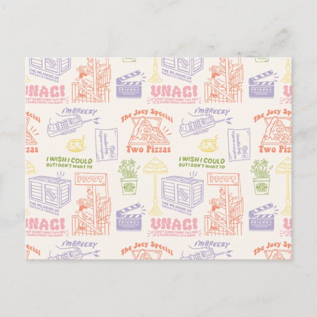 Carte Postale Motif des citations colorées AMIS™ (Devant)