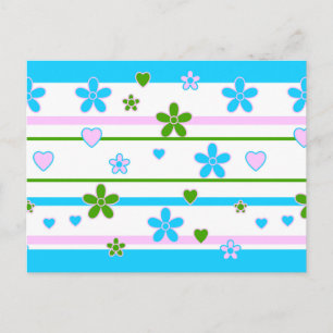 Carte Postale Motif des fleurs de printemps