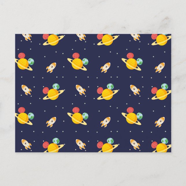 Carte Postale Motif d'icône Mickey Mouse Planet (Devant)