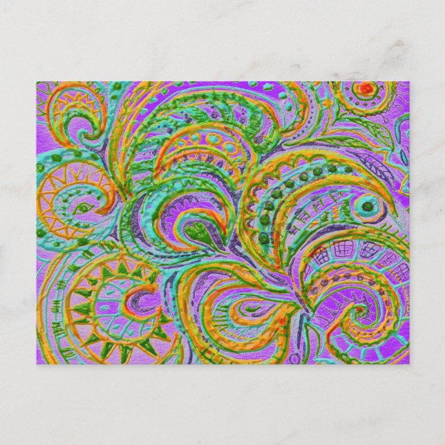 Carte Postale Motif d'Imaginaire d'art populaire (Devant)