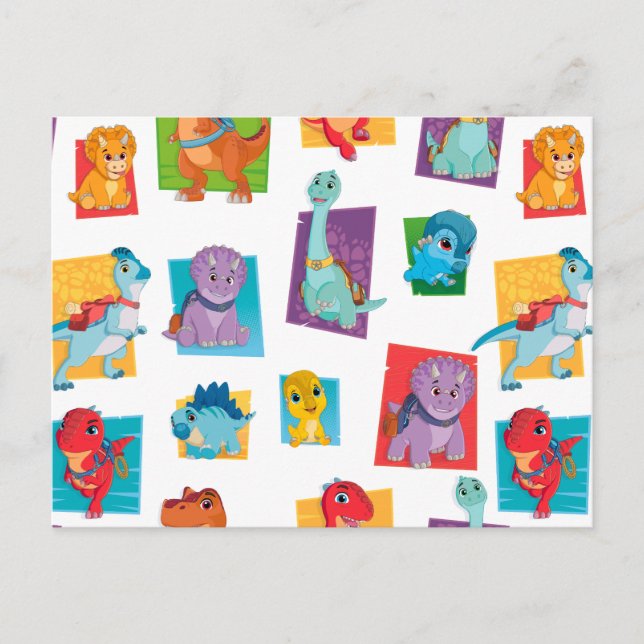 Carte Postale Motif Dino Ranch (Devant)