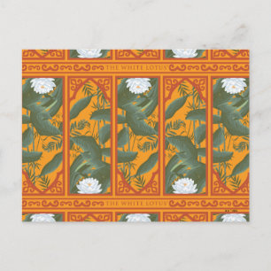 Carte Postale Motif du panneau botanique du coucher de soleil - 