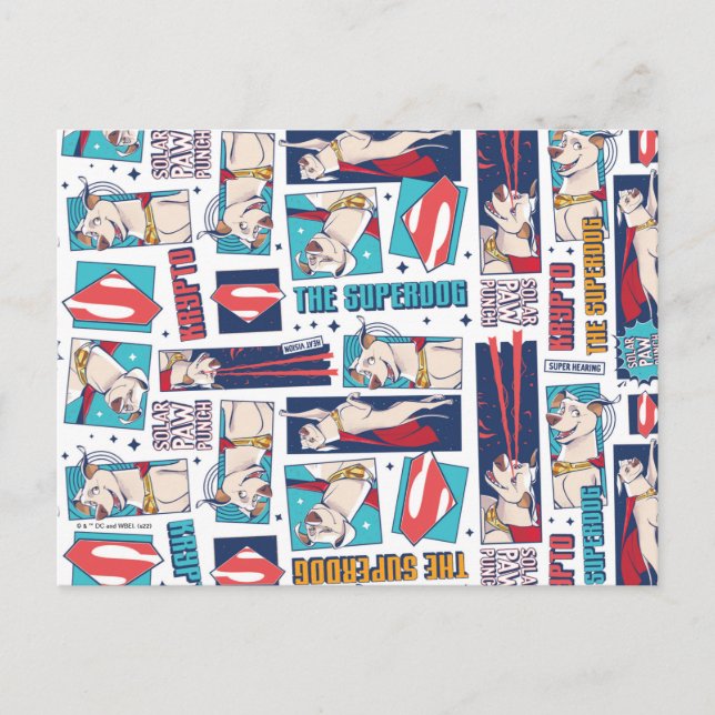 Carte Postale Motif du panneau de dessin Krypto (Devant)