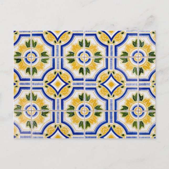 Carte Postale Motif en carreaux clairs, Portugal (Devant)