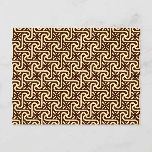 Carte Postale Motif en carreaux égyptiens, brun chocolat et bron (Devant)