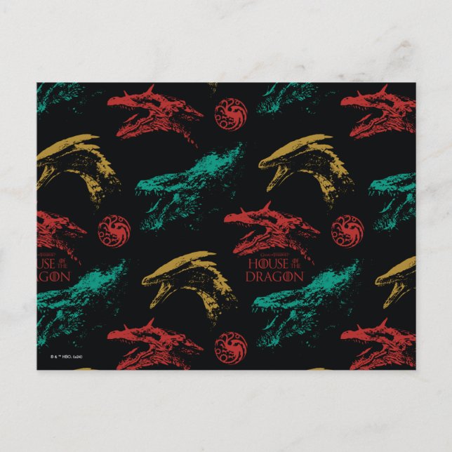 Carte Postale Motif en chef Dragon (Devant)